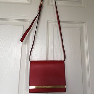 Donna Karan Red Crossbody Handbag Purse